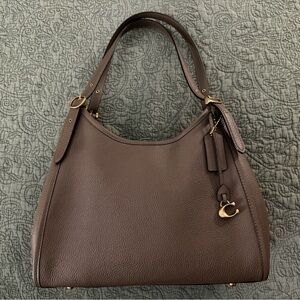 Coach Lori Shoulder Bag NWOT Soft Pebble Leather in Dark Stone